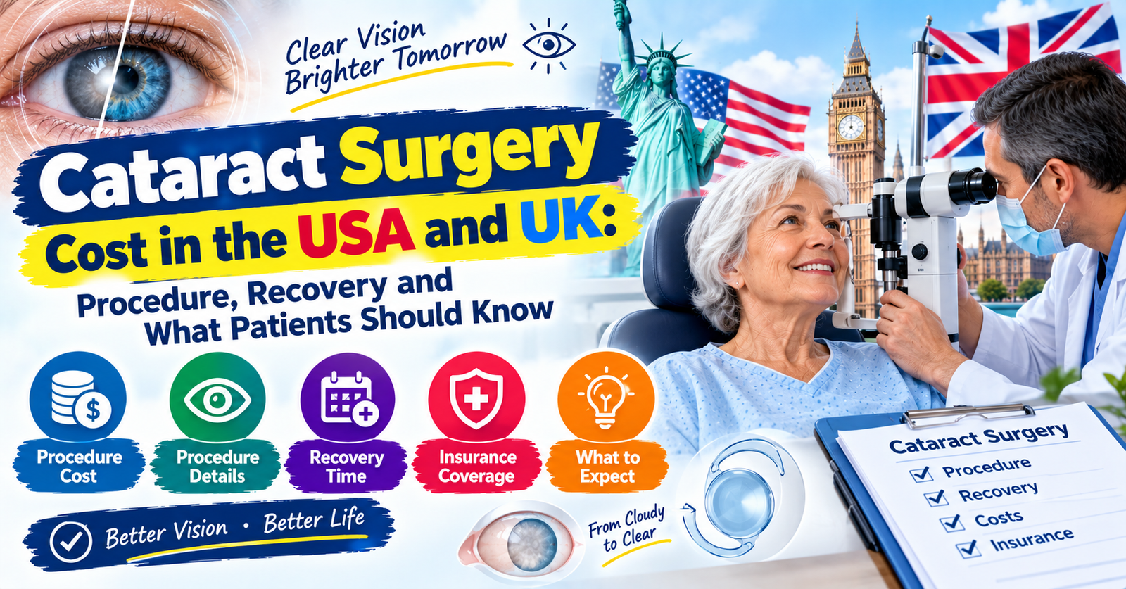 Cataract Surgery Cost in the USA and UK (2026)